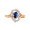 Flower-Inspired Diamond and Sapphire Ring. View 2