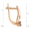 Size of 'Illusion Diamond' Rose Gold Bar Leverback Earrings