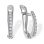 Diamond Strip Kid's Earrings. Certified 585 (14kt) White Gold