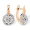 Roman Epoch-inspired Diamond Earrings. Certified 585 (14kt) Rose Gold, Rhodium Detailing