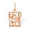 Rose Gold Pendant 'Aquarius Zodiac'. January 21 - February 18