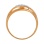 Rose Gold and Diamond Layered Ring. Hypoallergenic Cadmium-free 585 (14K) Rose Gold. View 4