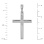 Diamond Cross of White Gold Grooved Crossbars: Measures 1-7/32 inch (31mm) in Height