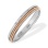 Diamond Double Rope Edge Wedding Band. Certified 585 (14kt) Rose and White Gold