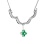 Emerald Diamond White Gold Necklace. View 4