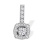 Diamond White Gold Miligree Pendant. 585 (14kt) White Gold