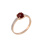 Rose-cut Garnet and CZ Ring. 585 (14kt) Rose Gold, Rhodium Detailing