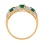 Ring with 10 Diamonds and 3 Oval-cut Emeralds - Angle 4