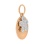 Rose Gold Pendant with Swaying Diamond Flower - Angle 2