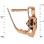 Nifty Earrings with Smoky Quartz Diameter 9mm. Hypoallergenic Cadmium-free 585 (14K) Rose Gold. View 2