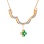 Emerald and Diamond Convertible Rose Gold Necklace. View 4