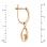 Fluttering Diamonds Drop Earrings in 585 Rose Gold - View 2