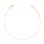 Polished Golden Bead Station Bracelet. Adjustable 16.5 to 21cm, Tested 14kt Rose Gold. View 2