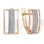 Micro-Pavé CZ Earrings. Certified 585 (14kt) Rose Gold, Rhodium Detailing