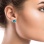 Blue Topaz Diamond Leverback Earrings. View 3