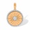 Solaris Diamond Pendant. Hypoallergenic Cadmium-free 585 (14K) Rose Gold