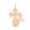 Eastern Orthodox Cross with Laser Cutwork. Certified 585 (14kt) Rose Gold