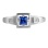 Geometric Sapphire and Diamond Ring. View 2