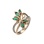 Diamond & Emerald 'Laurel Leaves' Ring. View 2