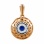 Pendant Featuring Sapphire and 34 Diamonds. Tested 585 (14K) Rose and White Gold. View 5