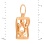 Height of Manuscript-inspired Rose Gold Pendant Gemini Zodiac