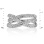 Interwoven Ring Featuring 112 Cubic Zirconia. Angle 2
