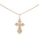 Eastern Cross Crucifix Pendant. Certified 585 (14kt) Rose and White Gold