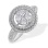 Diamond Cluster Super Halo Ring. 585 (14kt) White Gold