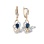 Sapphire and Diamond Long Earrings. Art Deco-inspired Rose Gold Dangle Earrings