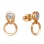 Versatile Diamond Stud Earrings in 585 Rose Gold. Certified Gold, 7mm Long Posts, Screw Backs