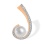 Pearl and Diamond Open Loop Pendant. Certified 585 (14kt) Rose Gold, Rhodium Detailing