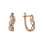 Pretzel-shaped Leverback Earrings. 585 (14kt) Rose Gold