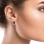 Noble Rhodolite Garnet and Diamond Earrings on a Model