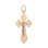 Finely Detailed Orthodox Cross Pendant in 14kt Rose and White Gold. View 2
