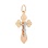 Finely Detailed Orthodox Cross Pendant in 14kt Rose and White Gold. View 2