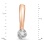 Height of 5-prong Diamond Rose Gold Leverback Earrings