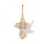 Diamond Orthodox Cross Pendant. 585 (14kt) Rose and White Gold