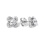 Swarovski CZ Flower Stud Earrings. Nickel-Free 585 White Gold, Friction Backs