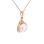Pearl and CZ Rose Gold Pendant. View 2