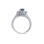 Aquamarine and Diamond Openwork Ring. Certified 585 (14kt) White Gold. View 3