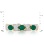Ring with 10 Diamonds and 3 Oval-cut Emeralds - Angle 2