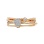 Movable CZ Rose Gold Ring. View 2