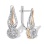 Art Deco-Inspired Diamond Earrings. Certified 585 (14kt) Rose and White Gold