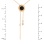 CZ and Black Onyx Gold Necklace with 'Love'. Tested 14kt (585) Rose Gold. View 2