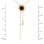 CZ and Black Onyx Gold Necklace with 'Love'. Tested 14kt (585) Rose Gold. View 2