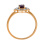 Garnet and Diamond Ring with Nostalgic Motif - Angle 4