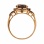 Ring with Round Smoky Quartz / Champagne Diamonds. Hypoallergenic 585 (14K) Rose Gold, Black Rhodium. View 4