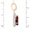 Garnet and CZ Teardrop-shaped Pendant in 585 Rose Gold. View 3