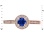 Width of Connoisseur Blue Sapphire and Diamond Ring. View 2
