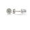 Illusion-set Diamond Stud Earrings. Certified 585 (14kt) White Gold, Screw Backs